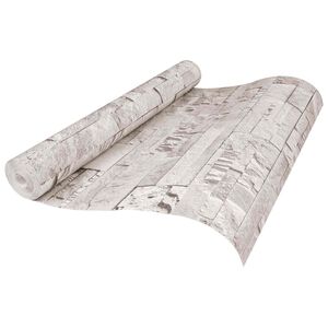 vidaXL Papier peint en pierre 3D Cr&egrave;me 10 x 0,53 m Tissu non tiss&eacute;