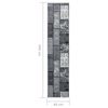 vidaXL Tapis BCF Gris avec motif de blocs 60x400 cm