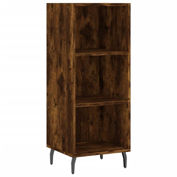 vidaXL Buffet chêne fumé 34,5x32,5x90 cm bois d'ingénierie