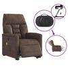 vidaXL Fauteuil inclinable de massage &eacute;lectrique marron
