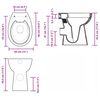 vidaXL Toilette sans rebord 7 cm hauteur suppl&eacute;mentaire Abattant amorti C&eacute;ramique Noir