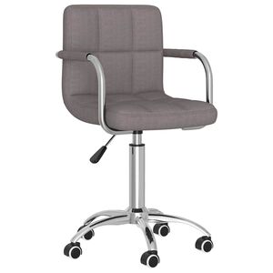 vidaXL Chaise pivotante de salle &agrave; manger Taupe Tissu