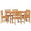 vidaXL Ensemble &agrave; manger de jardin 7 pcs Bois de teck solide