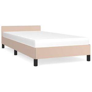 vidaXL Cadre de lit avec t&ecirc;te de lit sans matelas cappuccino 90x200 cm