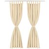 vidaXL Rideau occultant avec boucles 2 pcs 140 x 175 cm Beige