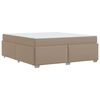 vidaXL Cadre de lit avec matelas Cappuccino 180 x 200 cm tissu