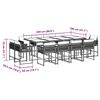 vidaXL Ensemble &agrave; manger de jardin et coussins 13 pcs beige