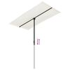 vidaXL Parasol de jardin avec mât en aluminium 180x110 cm blanc sable