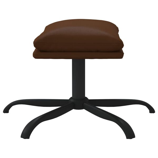 vidaXL Repose-pied Marron 45x29,5x36 cm Similicuir brillant