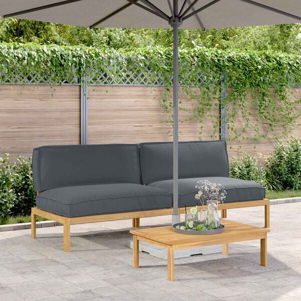 vidaXL Ensemble de Canap&eacute;s avec coussin Anthracite 240 x 80 x 69 cm