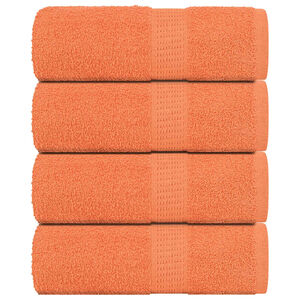 vidaXL Serviettes de toilette FROGN 4 pi&egrave;ces Orange 30x30 cm 360 g/m&sup2;