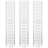 vidaXL Lit surélevé à gabion circulaire 3pcs Acier galvanisé Ø30x150cm