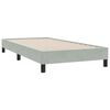 vidaXL Sommier &agrave; lattes de lit et matelas gris clair 90x210 cm velours