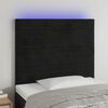 vidaXL T&ecirc;te de lit &agrave; LED Noir 80x5x118/128 cm Velours
