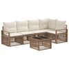 vidaXL Ensemble de canap&eacute; de jardin 6 pcs Beige polyrotin