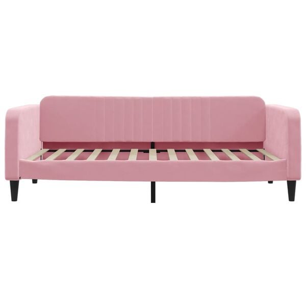 vidaXL Lit de repos rose 100x200 cm velours