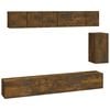 vidaXL Ensemble de meubles TV 6 pcs Ch&ecirc;ne fum&eacute; Bois d'ing&eacute;nierie