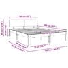 vidaXL Cadre de lit Cire marron 160 x 200 cm Bois de pin massif