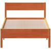 vidaXL Cadre de lit sans matelas cire marron 90x190 cm bois pin massif