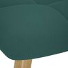 vidaXL Chaise &agrave; bascule avec repose-pied Vert fonc&eacute; Tissu