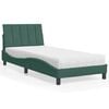 vidaXL Lit avec matelas Hanko vert fonc&eacute; 80x200 cm velours