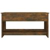 vidaXL Table basse Chêne fumé 102x50x52,5 cm Bois d'ingénierie