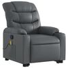 vidaXL Fauteuil inclinable de massage Gris Similicuir