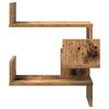 vidaXL Étagères d'angle murales 2 pcs vieux bois 40x40x49,5 cm