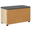 vidaXL Banc d'entr&eacute;e avec coussin Ch&ecirc;ne Sonoma 80 x 46 x 46 cm
