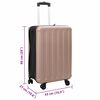 vidaXL Valise avec verrouillage dor&eacute; rose 43 x 27 x 66 cm Plastic ABS