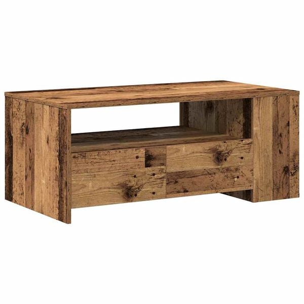 vidaXL Table basse Bois Ancien 102 x 55 x 43,5 cm Bois d'ing&eacute;nierie