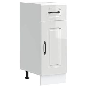 vidaXL Armoire de cuisine Kalmar blanc brillant bois ing&eacute;nierie