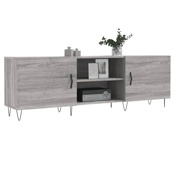 vidaXL Meuble TV sonoma gris 150x30x50 cm bois d'ingénierie
