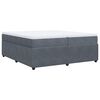 vidaXL Sommier à lattes de lit et matelas Gris foncé 200x200cm Velours
