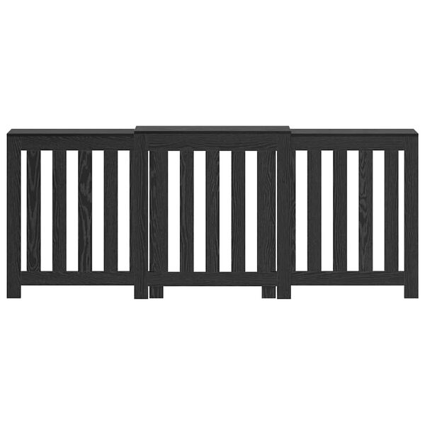 vidaXL Cache-Radiateur Ch&ecirc;ne noir 205 x 21,5 x 83,5 cm