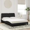 vidaXL Lit avec matelas noir 120x200 cm velours