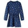 Robe pour enfants &agrave; manches longues bleu marine 140