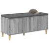 vidaXL Banc d'entr&eacute;e avec coussin Gris Sonoma 60 x 38 x 46 cm