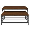 vidaXL Tables basses gigognes 2 pcs chêne marron bois d'ingénierie