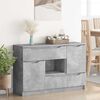 vidaXL Buffet avec tiroir Gris b&eacute;ton 100 x 30 x 65,6 Bois d'ing&eacute;nierie