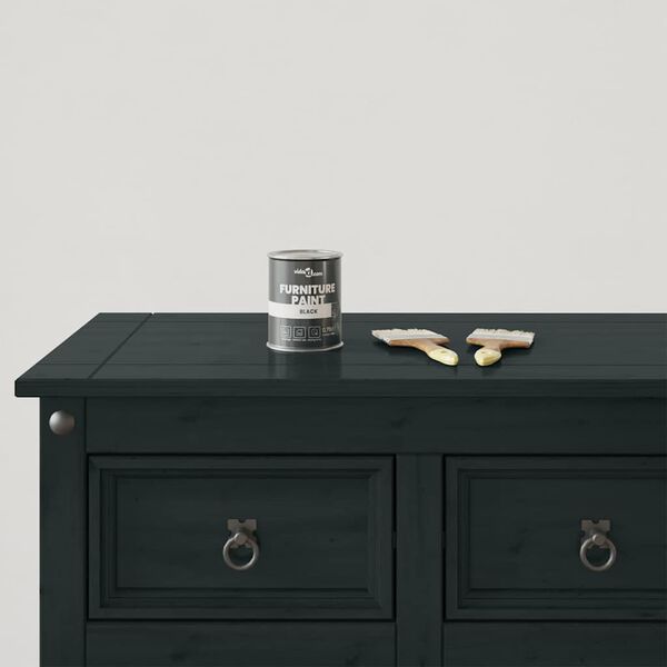 vidaXL Peinture pour meubles Noir 10 x 10 x 12,2 cm Impression murale