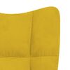 vidaXL Chaise &agrave; bascule avec repose-pied Jaune moutarde Velours