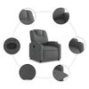 vidaXL Fauteuil inclinable en tissu gris foncé