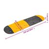 vidaXL Ralentisseur Jaune et noir 323x32,5x4 cm Caoutchouc