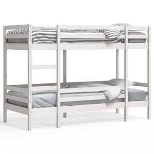 vidaXL Lit superpos&eacute; sans matelas blanc 90x200 cm bois de pin massif