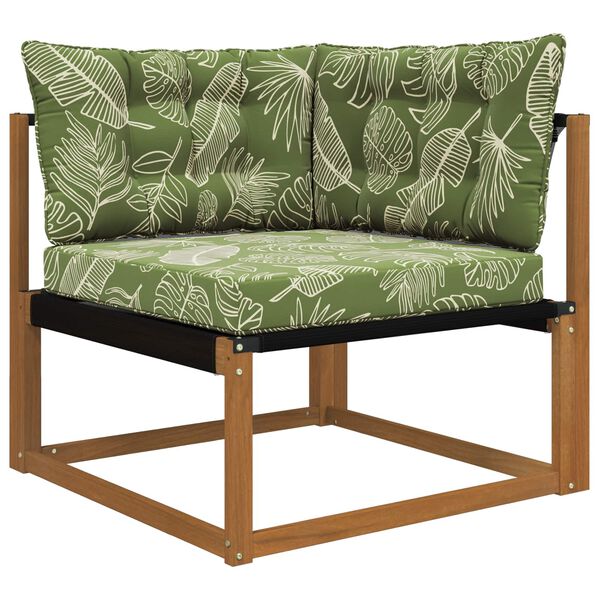 vidaXL Coussin de canap&eacute; d'ext&eacute;rieur 3 pcs Mod&egrave;le feuille Polyester