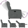 vidaXL Fauteuil inclinable en tissu gris fonc&eacute;