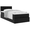 VidaXL Lit ottoman avec matelas noir 90x200 cm similicuir