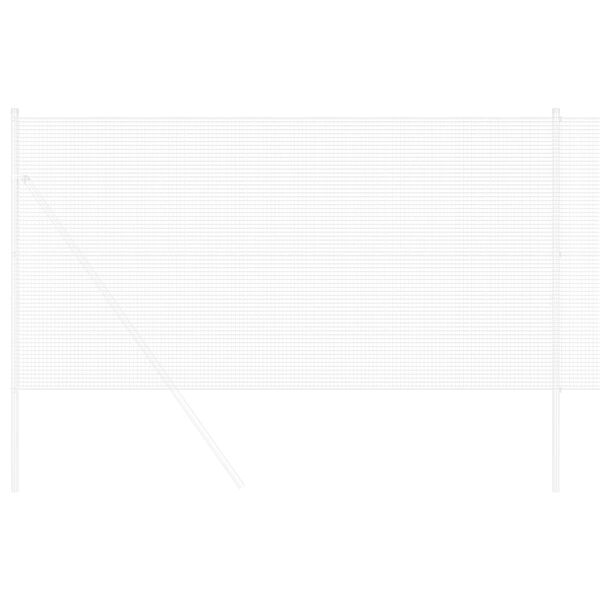 vidaXL Cl&ocirc;ture en fil soud&eacute; Argent 1.5 x 10 m