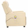 vidaXL Fauteuil de massage Crème Tissu